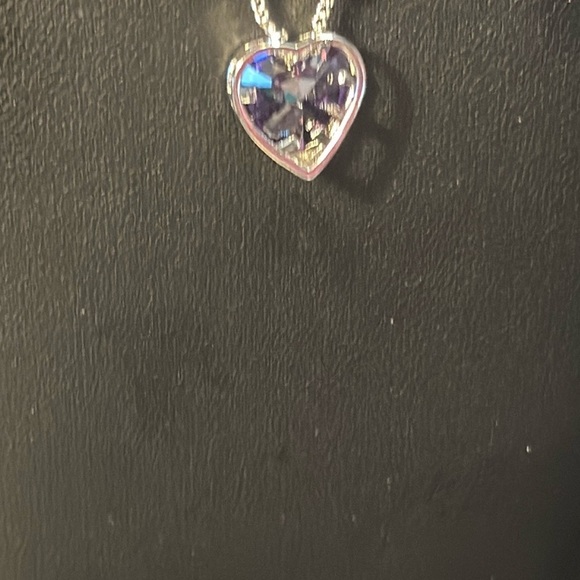 SWAROVSKI crystal necklace and matching earrings. The color is lavender.​ - Picture 1 of 8